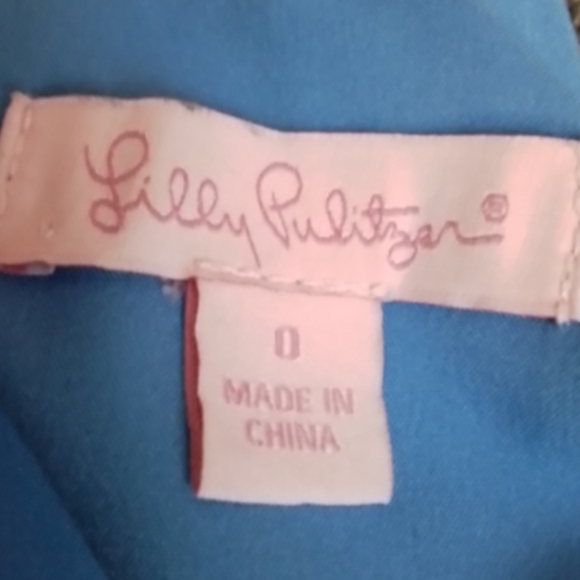 Lilly Pulitzer Pearl Romper In Jet Stream Print Pink Blue Green White - 0 - Picture 14 of 15